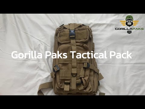 Gorilla Paks™ Small 30L Military Tactical Backpack (Tan) Assault 3 Day Pack Army Molle Bag Backpacks Rucksack - Hunting, Hiking.