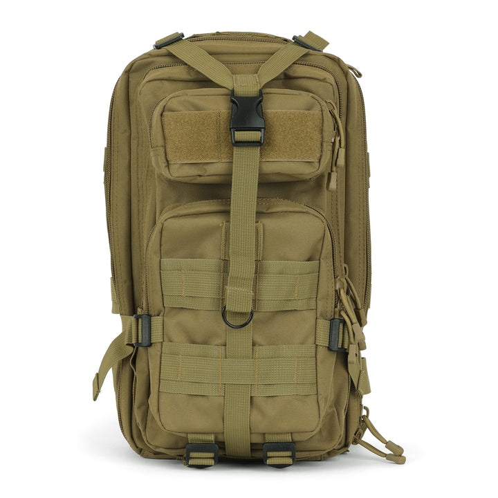 Gorilla Paks™ Small 30L Military Tactical Backpack (Tan) Assault 3 Day Pack Army Molle Bag Backpacks Rucksack - Hunting, Hiking.