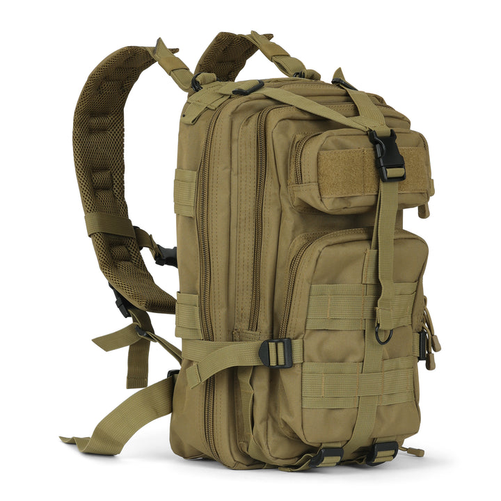 Gorilla Paks™ Small 30L Military Tactical Backpack (Tan) Assault 3 Day Pack Army Molle Bag Backpacks Rucksack - Hunting, Hiking.